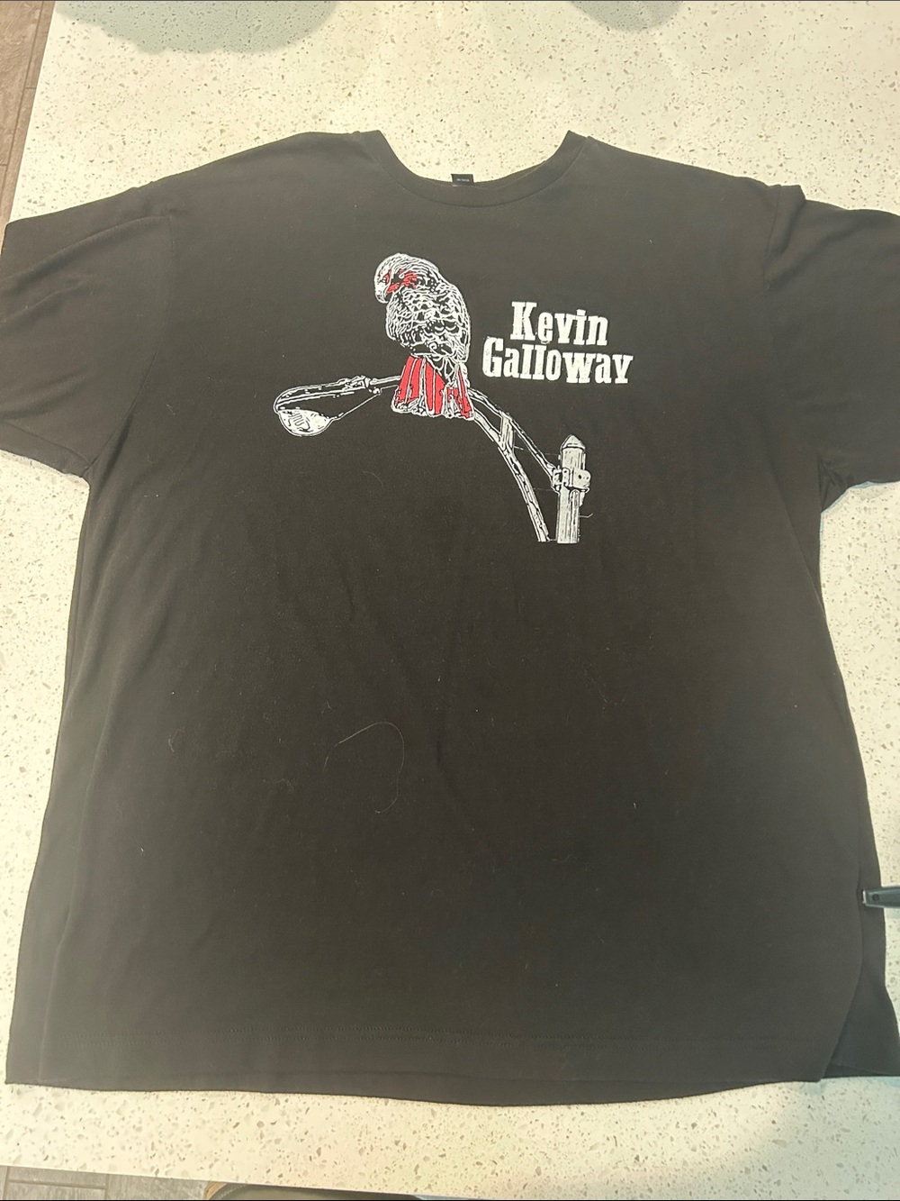 Tultex Black Kevin Galloway Parrot Graphic Tee